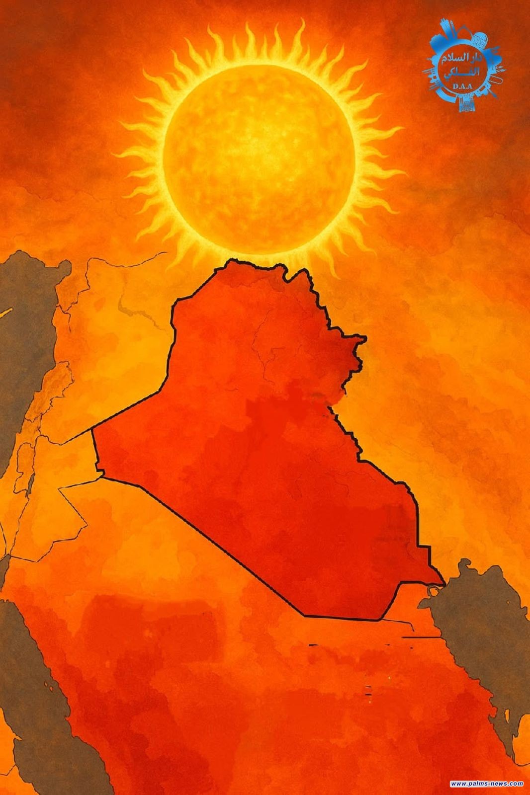 الأنواء الجوية : غبار ورياح واستمرار ارتفاع درجات الحرارة تجتاح العراق